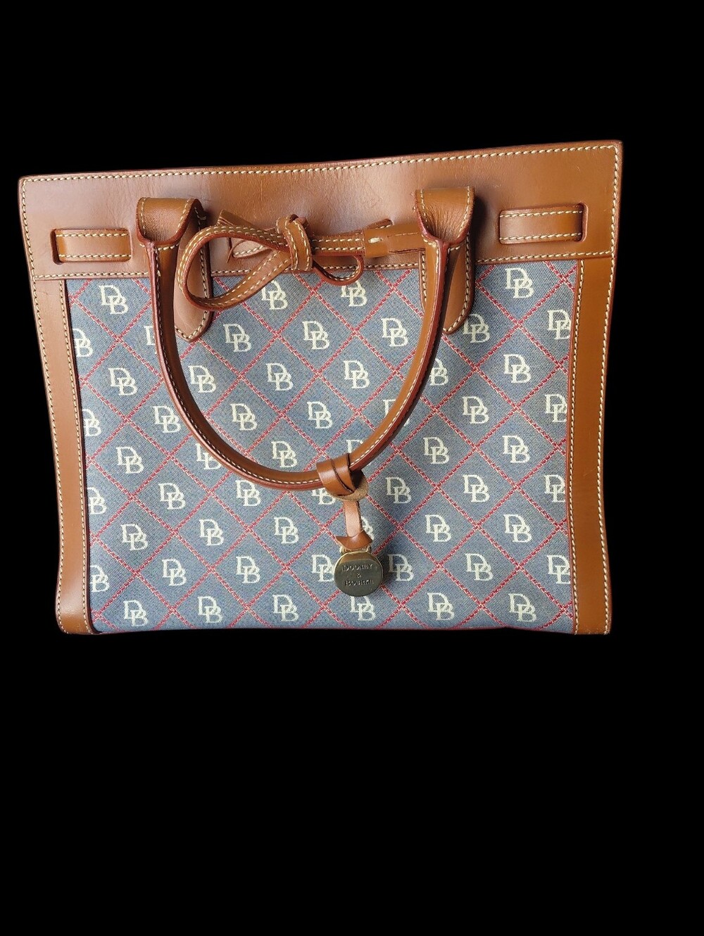 Dooney & Bourke Elite Alto Y2K Signature Monogram Canvas and Leather Tassel Tote - Picture 2 of 14